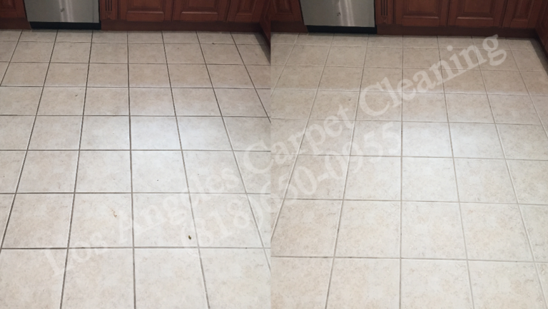 Off White Kitchen Tile and Grout Cleaning