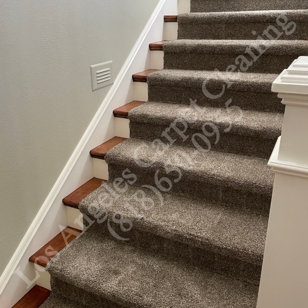 Carpet Cleaning on a staircase in Valley Village Los Angeles